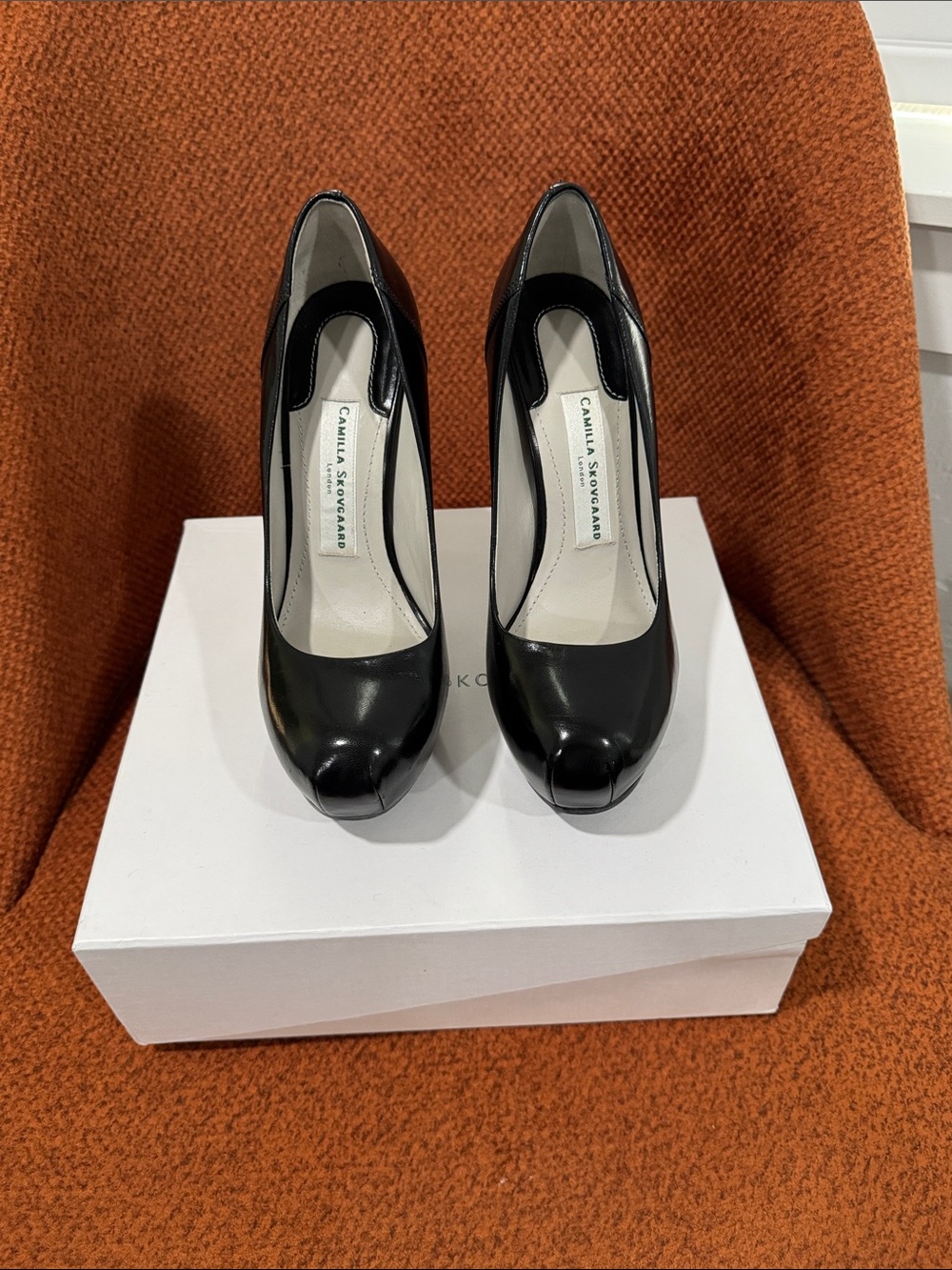 Camilla Skovgaard Black Leather Stiletto Pumps